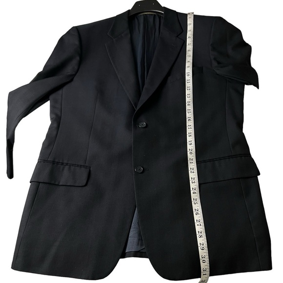 Joseph Abboud Windowpane Suit Blazer Men's Jacket 100% WOOL 2 Button SZ 42R W36 - Picture 9 of 12